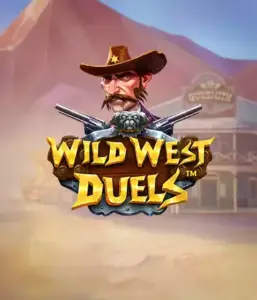  Immerse yourself in the wild world of "Wild West Duels" by Pragmatic Play, featuring a tough gunslinger ready for a showdown. The image shows a stern cowboy with crossed pistols, set against a desert backdrop. His sharp gaze and authentic attire embody the spirit of the Old West. The game's title is boldly presented in a rustic font, adding to the adventurous theme. 